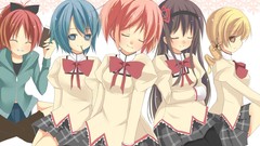 Anime girls mahou shoujo madoka magica seifuku akemi homura 