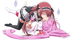 Anime girls maids lolita fashion yuri thigh highs Queens blade 