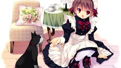 Anime girls maids short hair