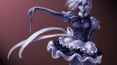 Anime girls maids touhou izayoi sakuya video games