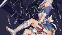 Anime girls maids touhou izayoi sakuya video games