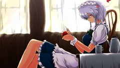 Anime girls maids touhou izayoi sakuya video games Nekominase