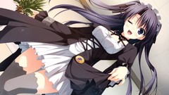 Anime girls maids wink black hair suzuhira hiro game cg visual 
