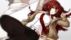 Anime girls makise kurisu steins gate okabe rintarou hentai 