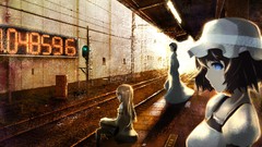 Anime girls makise kurisu steins gate shiina mayuri okabe 