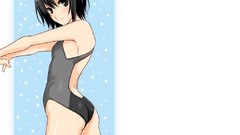 Anime girls nanasaki ai school swimsuits Amagami SS
