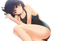 Anime girls nanasaki ai Simple Background school swimsuits 