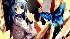 Anime girls nekomimi animal ears original characters Shino 