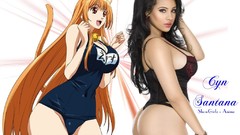 Anime girls nekomimi animal ears school swimsuits Asobi ni Iku 