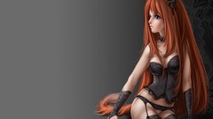 Anime girls nekomimi animal ears Simple Background soft shading