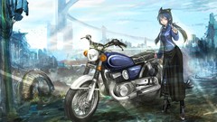 Anime girls nekomimi animal ears twintails original characters