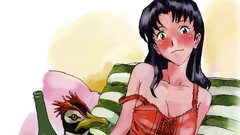 Anime girls neon genesis evangelion purple hair katsuragi misato