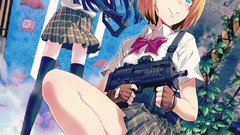 Anime girls osprey assault rifle original characters