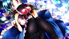 Anime girls pantyhose touhou hinanawi tenshi video games