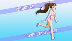 Anime girls ponytails taneshima popura bikini swimsuits 