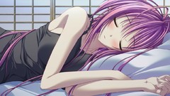 Anime girls purple hair hoshizora e kakaru hashi game cg Sakai 