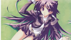 Anime girls purple hair purple eyes