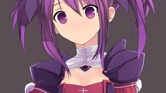 Anime girls purple hair purple eyes aisha-elsword twintails 
