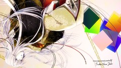 Anime girls purple hair purple eyes Japanese clothes original 