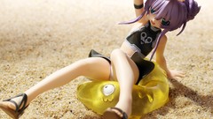 Anime girls purple hair underwear panties Demonbane deus