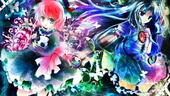 Anime girls reiuji utsuho touhou kaenbyou rin video games