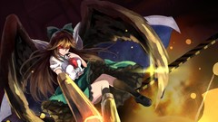 Anime girls reiuji utsuho touhou video games