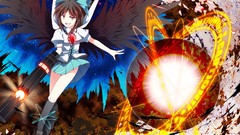 Anime girls reiuji utsuho touhou video games