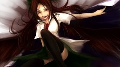 Anime girls reiuji utsuho touhou video games