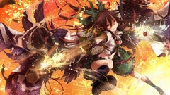 Anime girls reiuji utsuho touhou video games