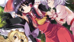 Anime girls remilia scarlet hakurei reimu touhou kirisame marisa