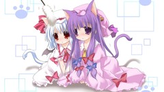 Anime girls remilia scarlet touhou animal ears patchouli 