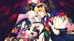 Anime girls remilia scarlet touhou flandre scarlet video games