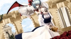 Anime girls remilia scarlet touhou izayoi sakuya video games