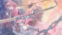 Anime girls sakura kyouko Magi artwork sketches