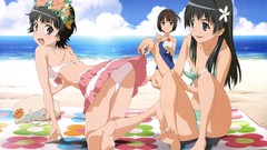 Anime girls saten ruiko cleavage bikini toaru majutsu no index 