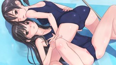 Anime girls school swimsuits