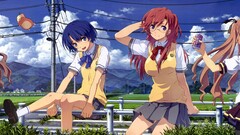 anime girls school uniform schoolgirl Anime ano natsu de matteru