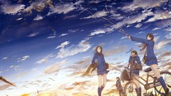 Anime girls school uniforms