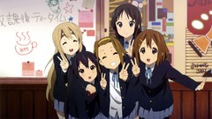 Anime girls school uniforms akiyama mio k - on nakano azusa 