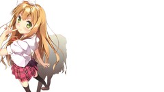 Anime girls school uniforms azuki azusa Simple Background 