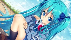 Anime girls school uniforms hatsune miku vocaloid twintails 
