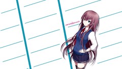 Anime girls school uniforms heterochromia original characters