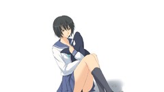 Anime girls school uniforms nanasaki ai Simple Background 