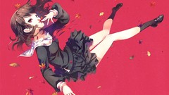 Anime girls school uniforms seifuku Simple Background original 