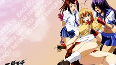 Anime girls school uniforms sonsaku hakufu Ikki Tousen Kanu 