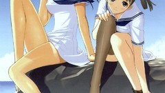 Anime girls school uniforms tony taka video games Sora no Iro 