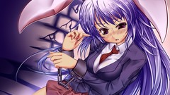 Anime girls school uniforms touhou animal ears reisen udongein 