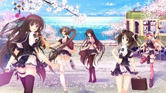 Anime girls seifuku thigh highs Ayame