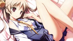 Anime girls seifuku underwear panties no bra scans Sora 