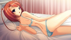 Anime girls short hair bra game cg underwear panties koi Sion 